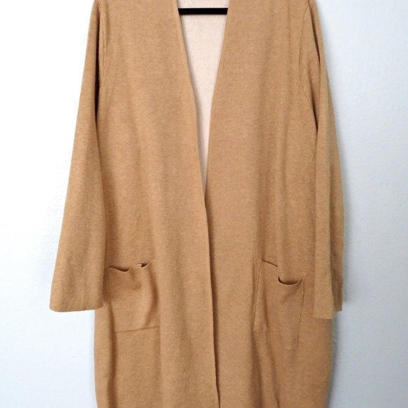 J Jill Camel Soft Cardigan Sweater Duster / Topper 4X - Picture 2 of 16